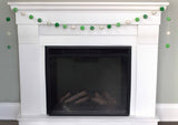 St. Patrick's Day Felt Ball Garland- Green Swirls & Dots
