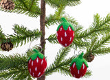 Felt Strawberry Ornaments