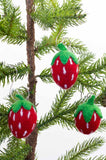 Felt Strawberry Ornaments