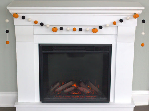 Halloween Pumpkin Garland- Orange & Black