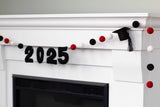 2025 Graduation Garland- Red, Black, White