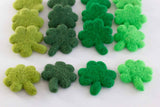 Felt Shamrocks - SET OF 4- Shades of Green