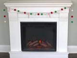 Candy Cane Felt Garland- Kelly Green, Red, White