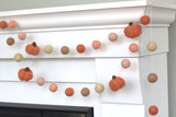 Felt Pumpkin Garland- Terra Cotta, Pink, Peach, Tan