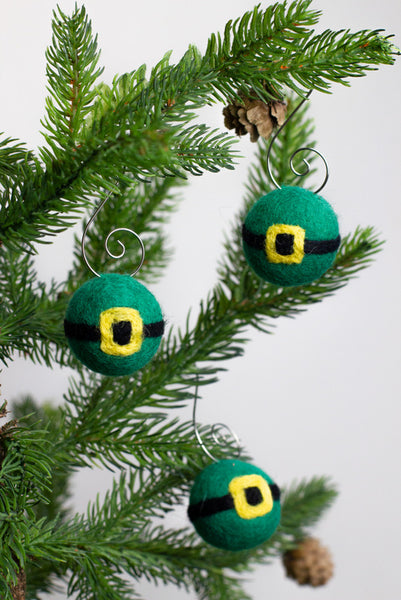 St. Patrick's Day Ornaments- Leprechaun Buckle Balls