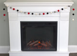 Buffalo Plaid Christmas Felt Ball Garland- Black, Gray, Red, White