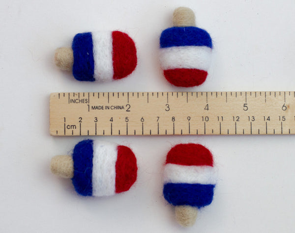 Fourth of July Popsicle Ornaments- SET of 3 or 5
