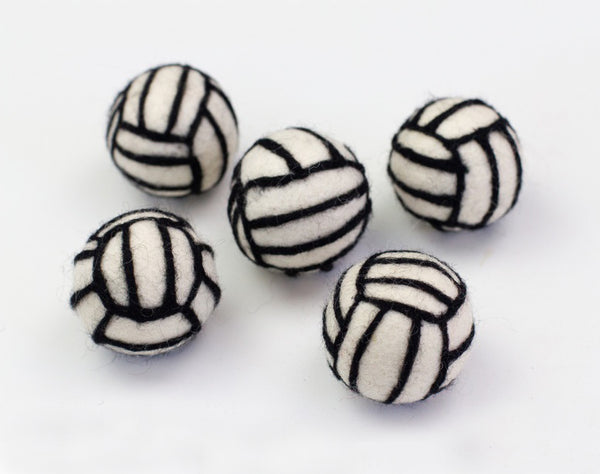 Volleyball Felt Shapes- Set of 3 or 5