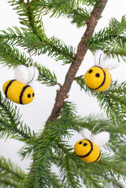 Felt Bumble Bee Ornaments