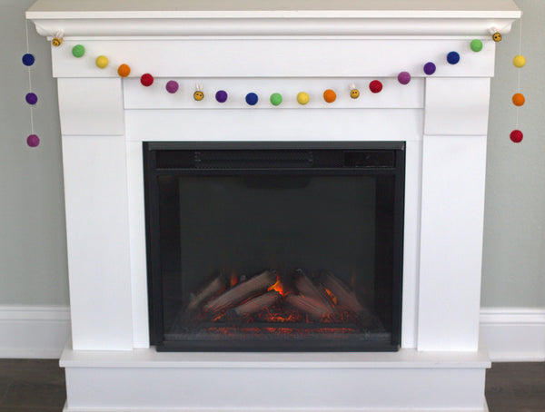 Bumble Bee Felt Garland- Rainbow