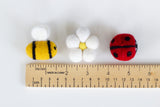 Spring Felt Ornaments- Bee, Ladybug, Daisy