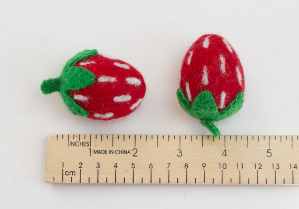 Felt Strawberry Ornaments