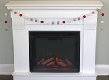 Valentine's Day Felt Ball Garland- Red, Pink, Gray, White