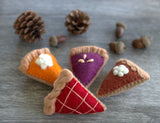 Thanksgiving Felt Pie Slices- SET OF 4