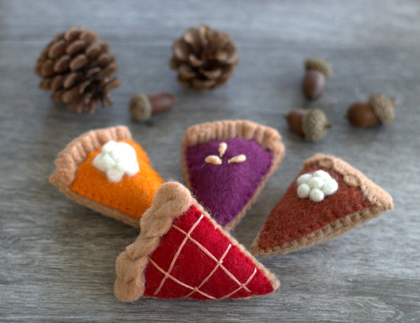 Thanksgiving Felt Pie Slices- SET OF 4