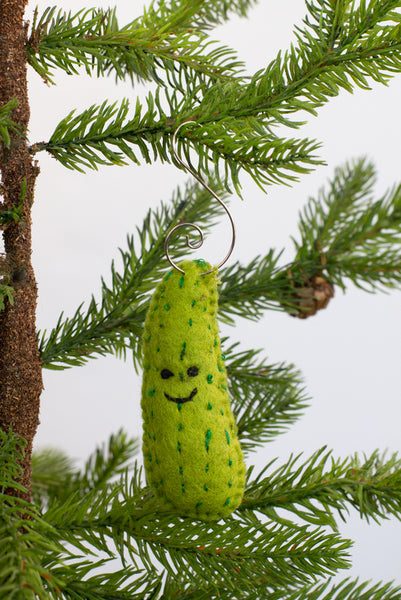 Pickle Christmas Tree Felt Ornament