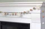 Snowflake Garland- Pink, Tan, Gray, White