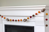 Fall Football Garland- Orange, Brown