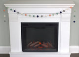 Felt Ball Garland- Navy, Teal, Peach, Seafoam, Gray