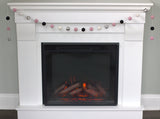Valentine's Day Felt Ball Garland- Black, Baby Pink, White- Swirls