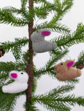 Spring Bunny Easter Ornaments- Set of 3