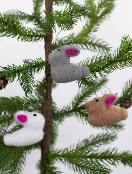 Spring Bunny Easter Ornaments- Set of 3