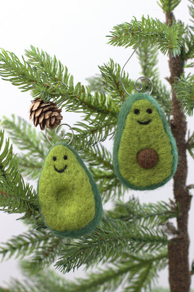 Felt Avocado Ornaments- SET OF 2