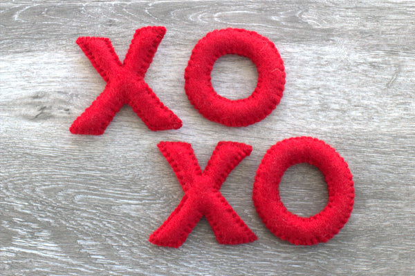 Valentine's Day XOXO Stitched Letters