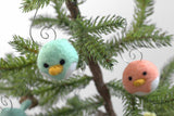 Bird Tree Ornaments- SET OF 5- Pastel Chicks