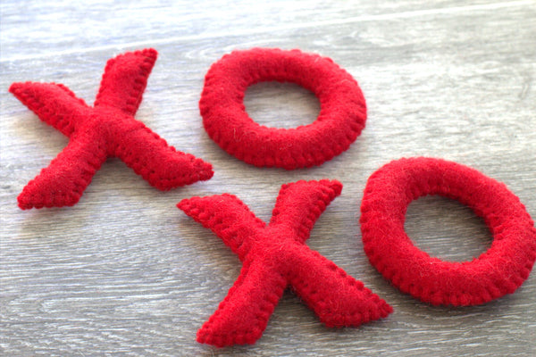 Valentine's Day XOXO Stitched Letters