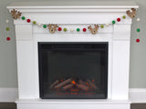 Reindeer Felt Christmas Garland- Red & Green
