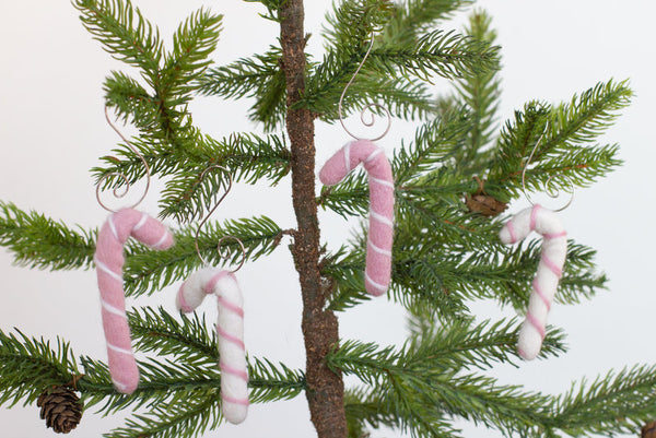 Candy Cane Christmas Tree Ornaments- Pink