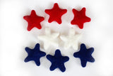 Star Shapes- Fourth of July- Red, White, Navy Blue