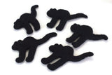 Black Cat Halloween Felt Shapes
