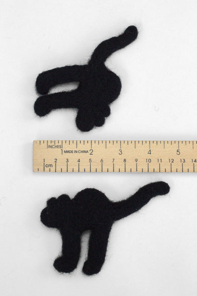 Black Cat Halloween Felt Shapes