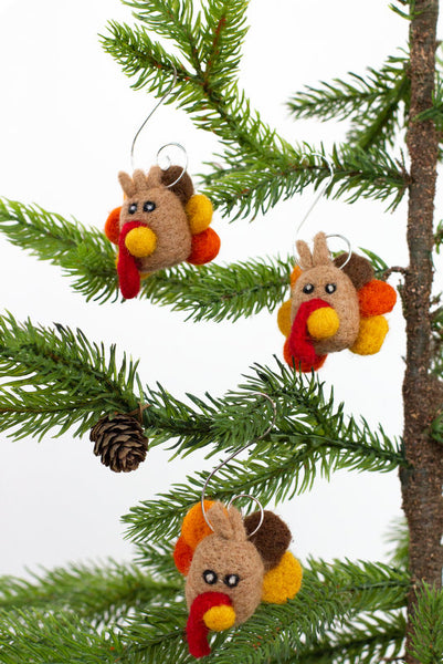 Thanksgiving Turkey Head Ornaments