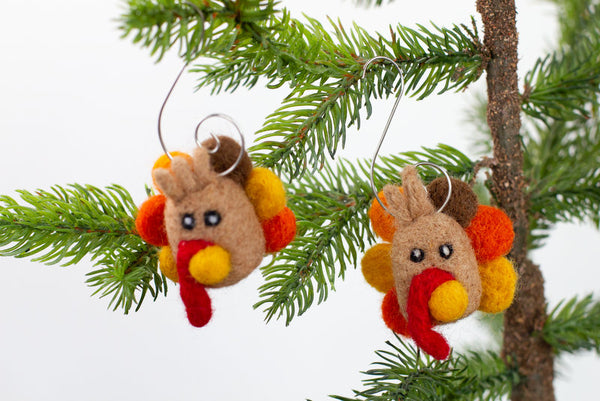 Thanksgiving Turkey Head Ornaments