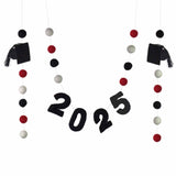 2025 Graduation Garland- Red, Black, White