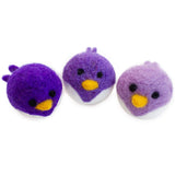 Spring Bird Chick Felt Shapes- SET OF 3 or 6- Purple Lavender