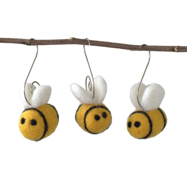 Felt Bumble Bee Ornaments