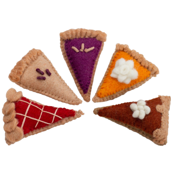 Thanksgiving Felt Pie Slices- SET OF 5