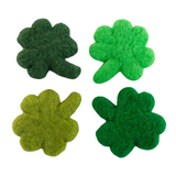 Felt Shamrocks - SET OF 4- Shades of Green