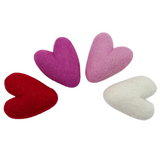 Valentine's Day Felt Folk Hearts- Red, Hot Pink, Light Pink, Off White