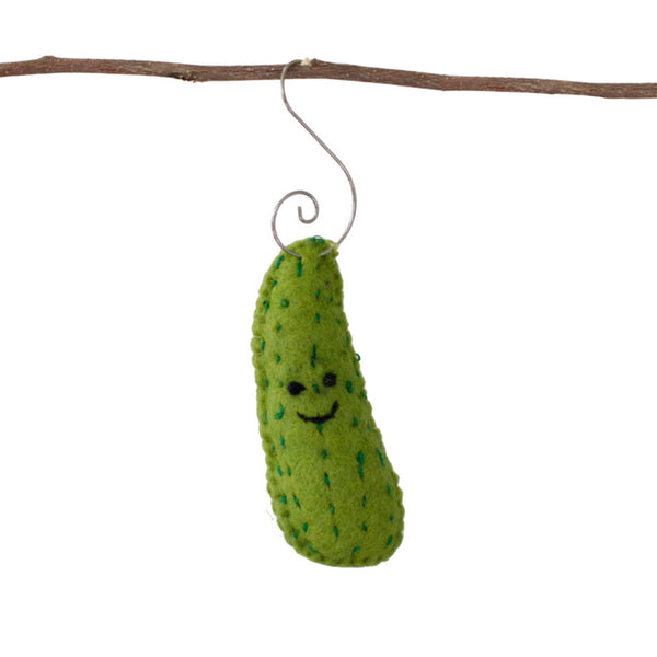 Pickle Christmas Tree Felt Ornament