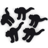 Black Cat Halloween Felt Shapes