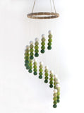 Spiral Felt Ball Mobile- Shades of Green