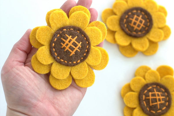 Wool Felt Sunflowers