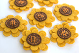 Wool Felt Sunflowers
