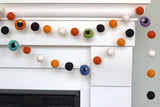 Eyeball Halloween Garland- Orange & Black
