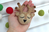 Reindeer Felt Christmas Garland- Red & Green